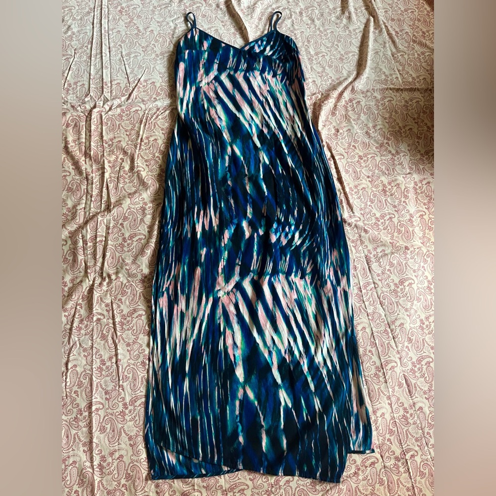 Sanctuary Blue and Pink Maxi slip Dress